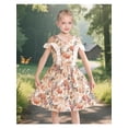 thumbnail image 4 of Sunny Fashion Girls Cotton Dress Floral Print Cold Shoulder With Ruffle Sleeves Summer Casual 6 Years, 4 of 8