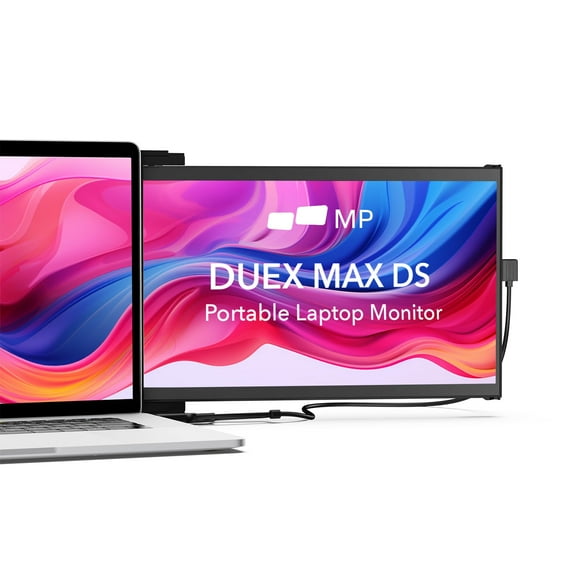 Duex Max DS 14.1 Pieds' Moniteur d'Ordinateur Portable, Full HD FHD 1080P Moniteur Portable, Port USB Type-C/HDMI pour Ordinateur Portable 14-17 Pieds', Compatible avec Windows/Mac/Android/Switch (Double Moniteur)