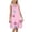 F391-Hot Pink, variant on FYDUU 4th Of July Dress For Girls Nightgowns Summer Floral Dress Sleeveless Ruffle Spaghetti Strap Sleep Dress Casual Nightgown Soft Sleepwear 5-6 Years