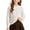 White, variant on Girls Sweater Cable Knit Peter Pan Collar Button Placket Soft Lightweight Long Sleeve Jumpers (Grey)