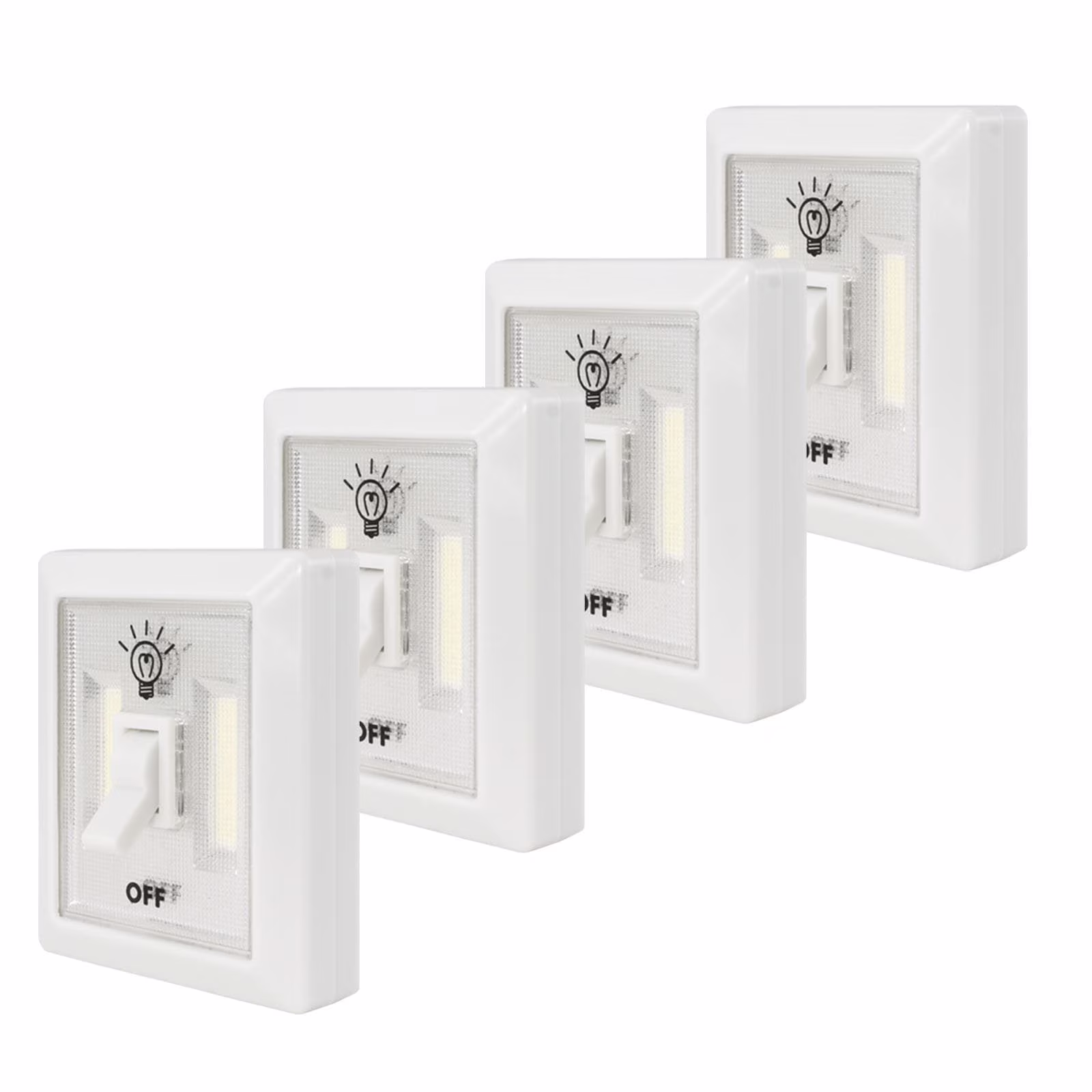LitezAll COB LED Wireless Mini Light Switch 4 Pack