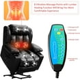 thumbnail image 3 of BALICHUN Large Power Lift Recliner Chair with Massage and Heat for Elderly, Overstuffed Wide Recliners, Breathable Leather with Breathable microporous, USB Ports, 2 Cup Holders (Black), 3 of 9