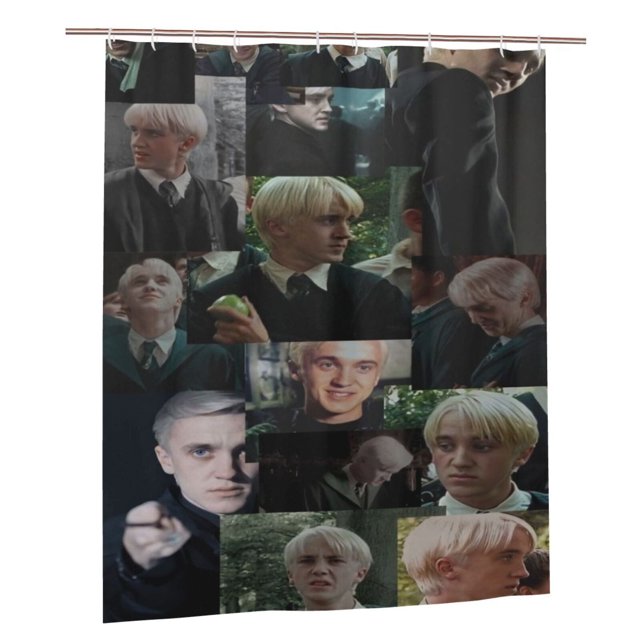 Cortina de ducha Draco Malfoy de 60 x 72 pulgadas, decorativa para el hogar, dormitorio, bañera, juego de cortinas decorativas con 12 ganchos