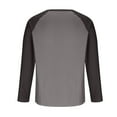 thumbnail image 5 of Chiccall Mens Casual Slim Fit Buttons T Shirts Raglan 3/4 Length Sleeve Basic Crew Neck Tees Stretch Colorblock Workout Athletic Pullover Tops, 5 of 7