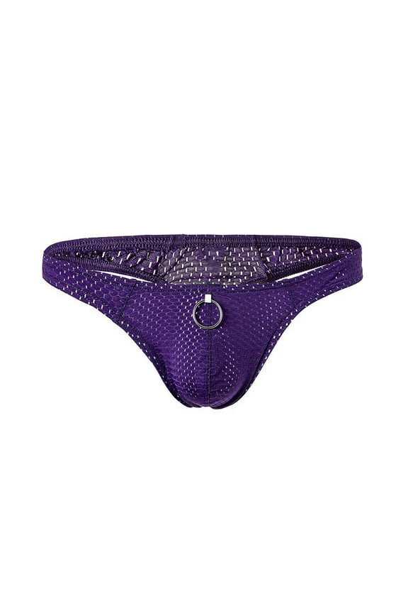 Clearance Mens Underwear Ring Panties Attractive Fashion Breathable Nylon Mesh Thong Cool And Comfortable