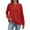Red, variant on Horkkom Fleece Sweatshirts for Women Casual Pullover Crewneck Sweatshirts Winter Loose Sweatshirts with Pocket L