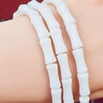 thumbnail image 5 of 12*6mm/0.47*0.23in Jade Green Bamboo Beads for Jewelry Making, Flat Sided Bamboo Tube Craft Beads, Smooth Polished Loose Beads for DIY Bracelet Necklace Earring (50Pcs, Plastic), 5 of 9