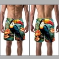 thumbnail image 3 of luoweisi Men's Beach Shorts Quick Dry Swim Trunks with Mesh Lining Toucan L, 3 of 5