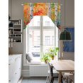 thumbnail image 4 of Modern Oil Painting Swag Valances for Windows, Small Curtains Drapes, Summer Tree Leaves Yellow Green Kitchen Window Curtains Over Sink Window Treatment Valance for Bedroom/Bathroom 56"x36", 4 of 5
