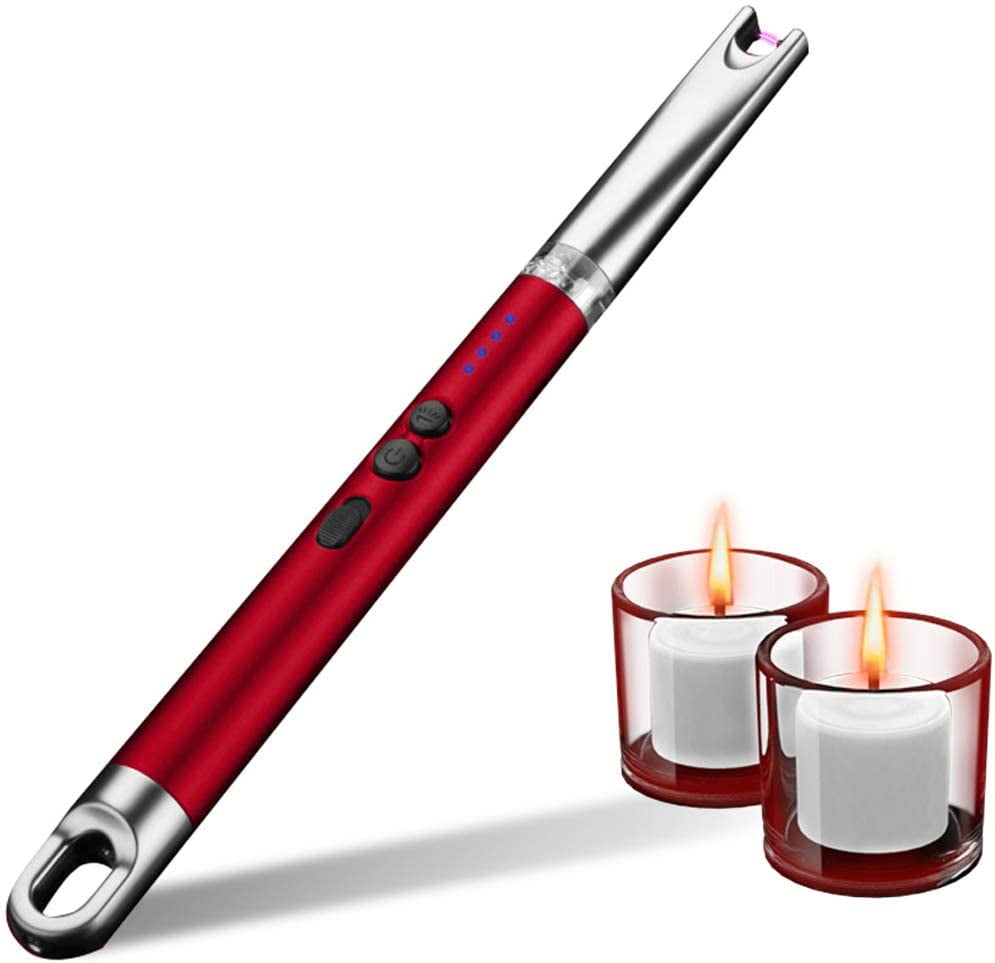 Electric Lighter, Windproof Candle Lighter with LED Light, Battery