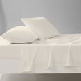 thumbnail image 5 of Purity Home 100% Organic Cotton Brushed Percale, Breathable, Super Soft, & Cozy 4-Piece Bedsheet Set, Full, Ivory, 5 of 14