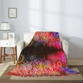 thumbnail image 5 of Throw Blanket for Couch Sofa and Bed, Fireworks Super Soft Plush Throw Blanket, Fuzzy Cuteness Comfy Warm Washable Flannel Blanket & Throws for All Season 60"x50", 5 of 7