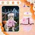 thumbnail image 5 of GASTROPOD Dog Halloween Costumes,Cute Halloween Costumes for Dogs,Polyester Nurse Transformation Costume Pet Halloween Costumes,Pink,L, 5 of 7