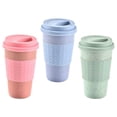 thumbnail image 2 of 3pcs Coffee Tea Mug with Silicone Lid Travel Mug Reusable Mug Portable Cup Water Cups, 2 of 7