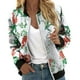 thumbnail image 2 of Puntoco Chaquetas para mujer con estampado floral y cremallera recortada y ligera con cuello alto Puntoco Puntoco-1, 2 of 6