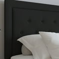 thumbnail image 3 of Merrick Lane Twin Size Platform Bed Tufted Upholstered Platform Bed in Black Fabric, 3 of 8