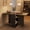 Dark Walnut, variant on Drop Leaf Table for Small Spaces, Movable & Foldable Dining Table with 2-Tier Storage Shelf, Extendable Dining Table for 4, Ideal for Kitchen Dining Room Apartment