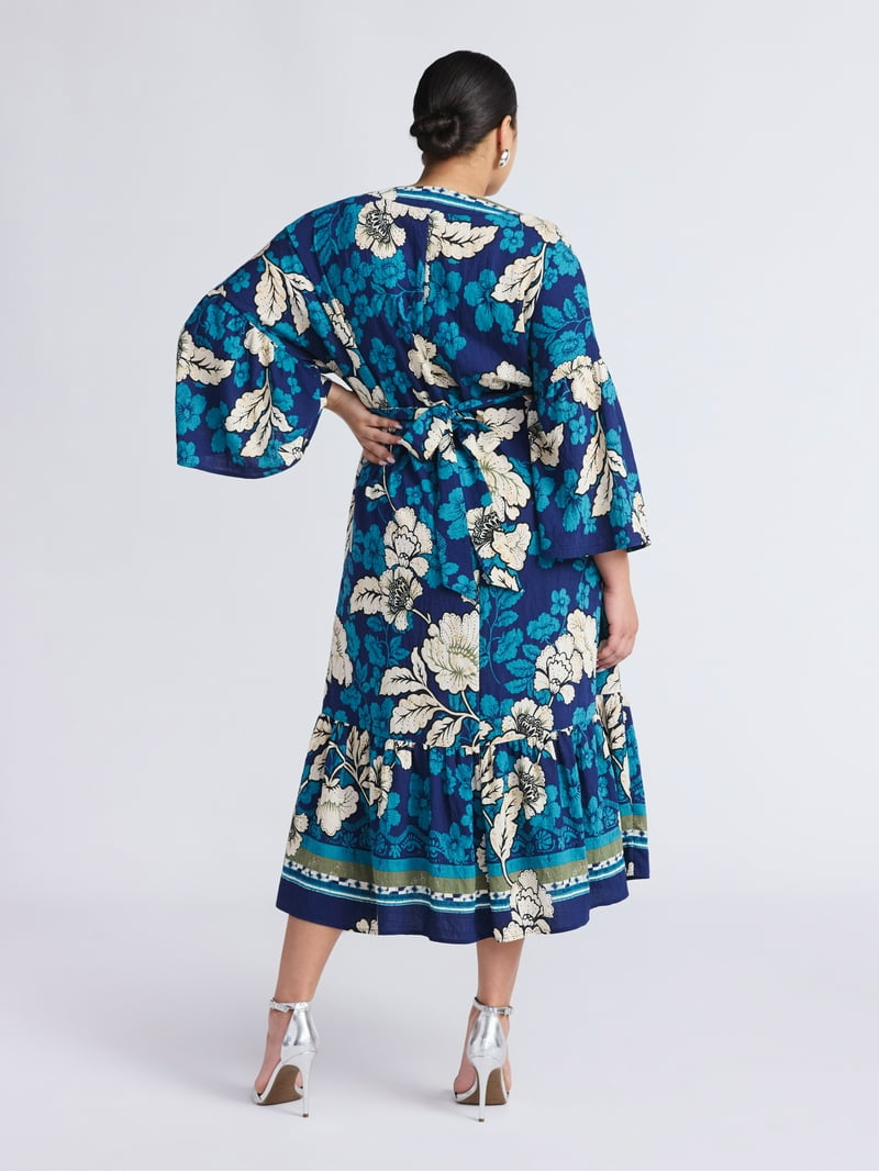 Sofia by Sofia Vergara Women's Tie Back Dress with Wide Sleeves