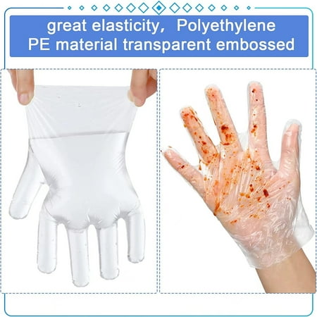 

Goldencivetcat 100pcs Disposable Film Gloves Gloves Protection Kitchen Vegetable Washing Industrial Protection Paint And Waterproof