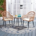 thumbnail image 2 of Safavieh Berlen Outdoor Patio 3 Pc Bistro Set - Natural/Beige, 2 of 8