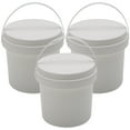 thumbnail image 3 of MRLESS White Plastic Bucket Toy Organizers 3pcs 1L 1 Gallon with Lid, 3 of 7