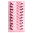 thumbnail image 1 of Pestañas postizas naturales, medias pestañas, cortas y tenues, de visón sintético, 10 pares, 1 of 5