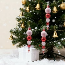 Gold Finial Christmas Ornaments,3pc Christmas Ball Finial Drop Ornaments,Finial Christmas Ornaments Hanging Christmas Finials Glass Ornaments,Christmas Tree Hanging Ball Xmas Decor for Holiday Party