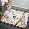 thumbnail image 3 of Easter Entryway Rug 2'x3'&nbsp; Non Slip Front Door Mats, Spring Farmhouse Vintage Bunny Flower Wood Grain Entrance Rugs Indoor Outdoor Carpet, Washable Floor Mats Small Area Rug for Bedroom Kitchen, 3 of 8