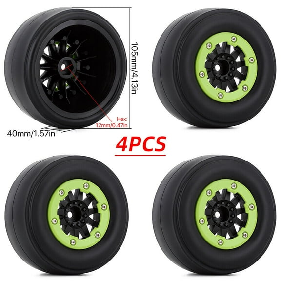1/10 RC 2.2" Drag Racing Tire Wheel 12mm Hex Fits for Traxxas Slash 2WD Losi 22S DR10