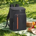 thumbnail image 2 of Cooler Backpack, Large Capacity Insulated Lunch Bag with Bottle Holders, Portable Food Storage Backpack for Daily Travel Office Car Picnic Camping and Outdoor Activities, 2 of 6