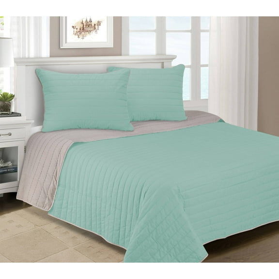 Superior Brandon Soft Cotton Striped Quilt Set