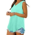 thumbnail image 6 of WREESH Womens Tank Tops Tank Tops V-Neck Basic Casual Flowy Summer Sleeveless T-Shirt Mint Green, 6 of 7