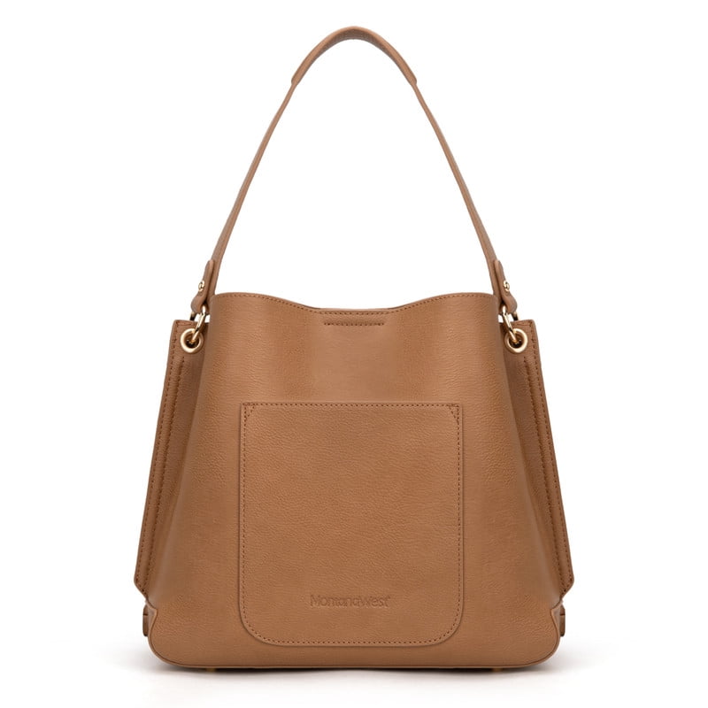 Montana West Hobo Purse for Women Bucket Shoulder Bag with Crossbody Strap, Brown