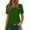 Army Green-02, variant on Mittory Summer Tops Henley V Neck Short Sleeve Shirts for Women Button Down Shirts Comfy Blouses Dressy