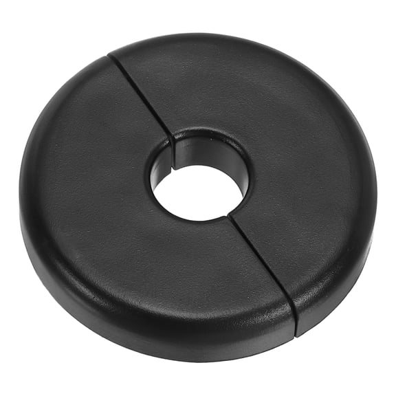 Wall Split Flange, ABS Self-Adhesive Escutcheon Plate for 10mm/0.4" Diameter, Water Pipe Cover for Kitchen Toilet Faucet Decoration, Black
