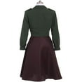 thumbnail image 3 of Women's Retro Green Military Style Dress Stage Performance Dress, 3 of 5