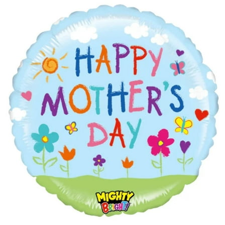 21" MOTHERS DAY DRAWING Balloon  Large Shape Foil Mylar Balloon  Party Supplies Decorations Foil Mylar Balloon