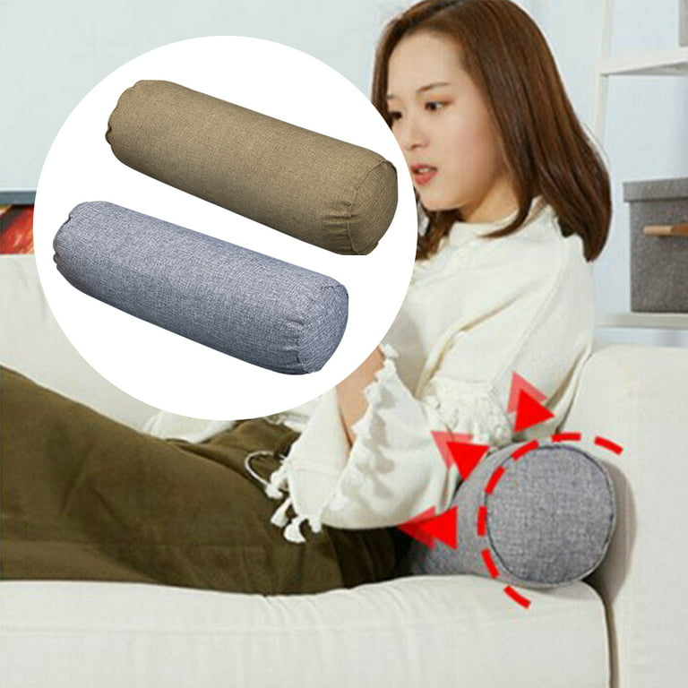 Neck Bolster Pillow Roll Cover,Comfortable with Memory Foam Core,Round  Pillow for Lower Back, Knees, & Neck Support Cylinder Pillows By BOOBEAUTY