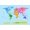 Unframed, variant on Art.com World Map with Big Text for Kids Art Print by Michael Tompsett, Black Frame Wall Art, 29" x 21"