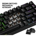 thumbnail image 2 of Teclado mecánico inalámbrico y mouse con cable, Bluetooth 5.1 y tipo C Teclado para juegos con cable de 68 teclas Interruptor marrón, mouse para juegos programable (negro) para jugadores de PC, 2 of 8