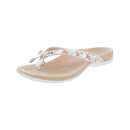 

Vionic Womens Bella II Patent Leather Floral Flip-Flops