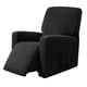 thumbnail image 3 of Funda de sofá reclinable de poliéster suave, resistente a la suciedad Negro, 3 of 9