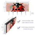 thumbnail image 3 of PhooArto Key Holder for Wall Decorative with 5 Key Hooks, Cartoon Ladybug Print Holders Wall Mount Organizer with Mail Key Rack, Self Adhesive, 3 of 7