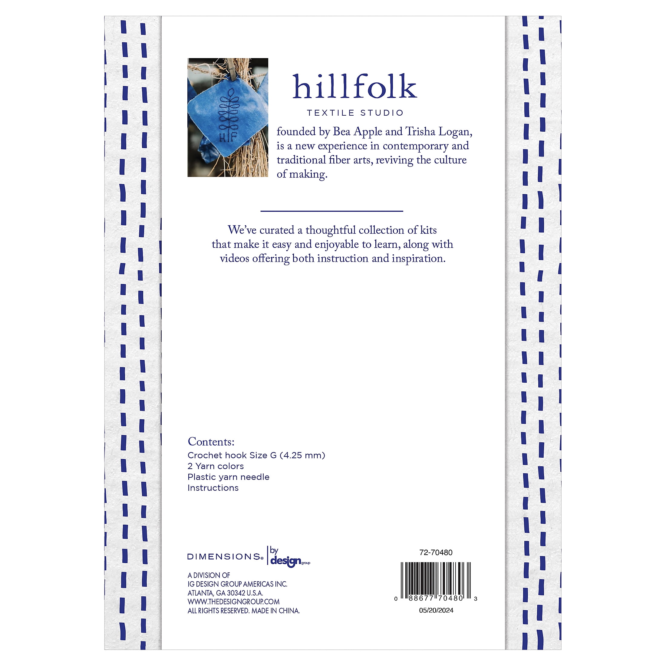 Hillfolk Crochet Moon Coasters Kit- Includes Crochet Hook, Yarn, And Instructions. Makes Two Coasters, Approximately 5" Each.