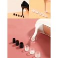 thumbnail image 1 of 2pcs Black Anti-skid High Heel Shoe Protectors, Wear-resistant, Noise-reduction, Imitation Soundproof, Round Head, For Chunky/thin Heels, 1 of 4