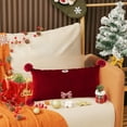 thumbnail image 7 of Luoshdecor Holiday Throw Pillow 16x24 in, Winter Soft Velvet Decorative Bow Pillow for Christmas Valentine's Day Couch, Sofa,Bed, 7 of 7