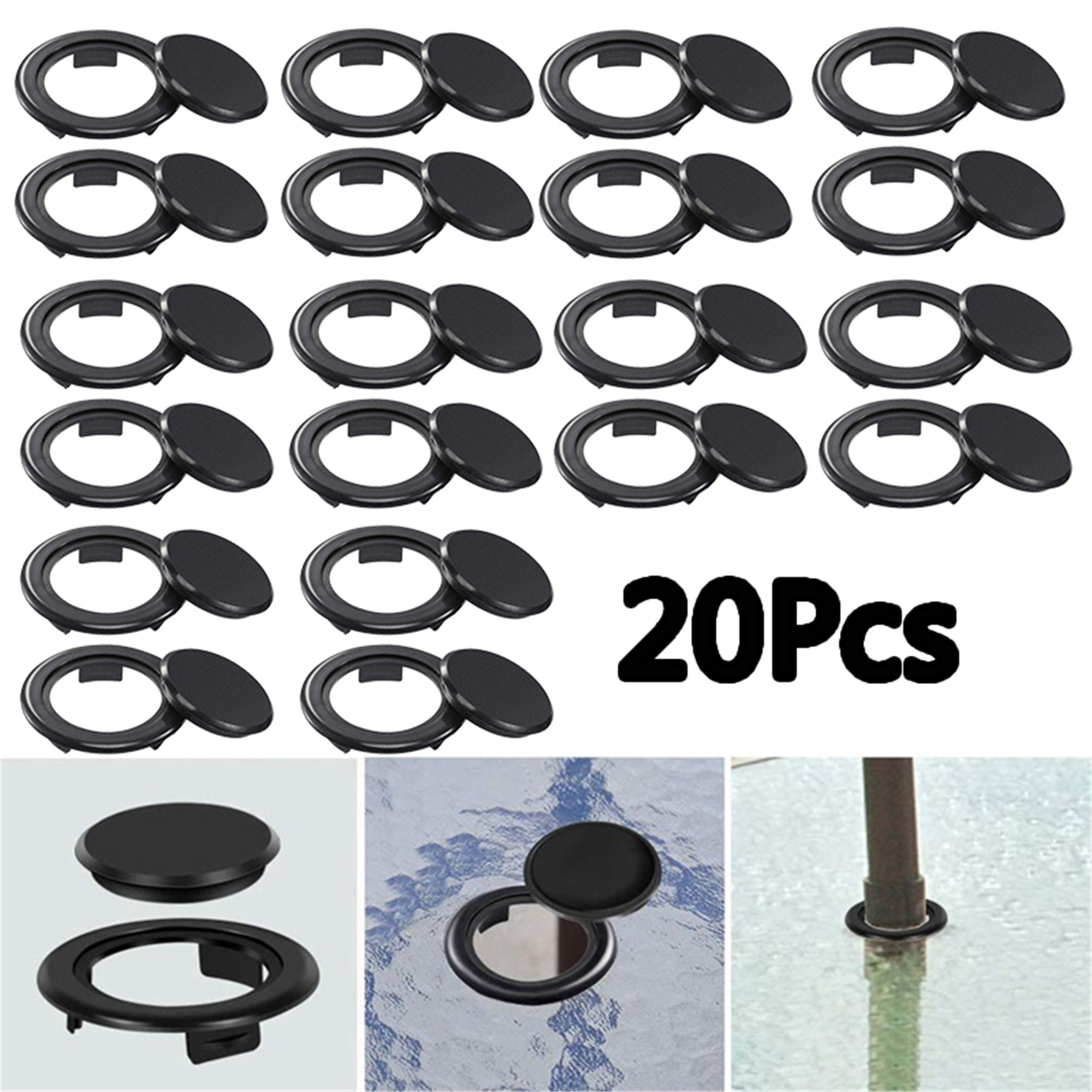 Elbourn 2 Inch Patio Table Umbrella Hole Ring and Cap Set, Standard