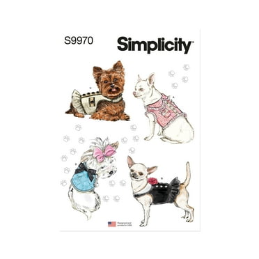 Simplicity Sewing Pattern 9970 - Dog Coats, Size: A (XXS-M)