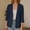 Navy, variant on IUYRTFE Women's 3/4 Sleeve Button Front Blazer Jacket Relaxed Fit Casual Workwear Top