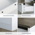 thumbnail image 4 of 71" Tall Kitchen Pantry Cabinet with Charging Station | 47" w Storage Cabinet with Countertop, 2 Drawers, Microwave Stand for Kitchen, Dining Room, Living Room, 4 of 7
